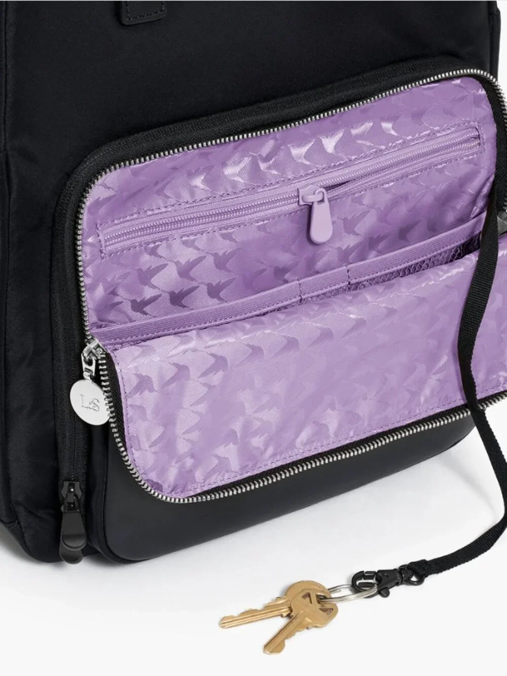 Lo & Sons Rowledge 2 Convertible Laptop Backpack - Black/Purple